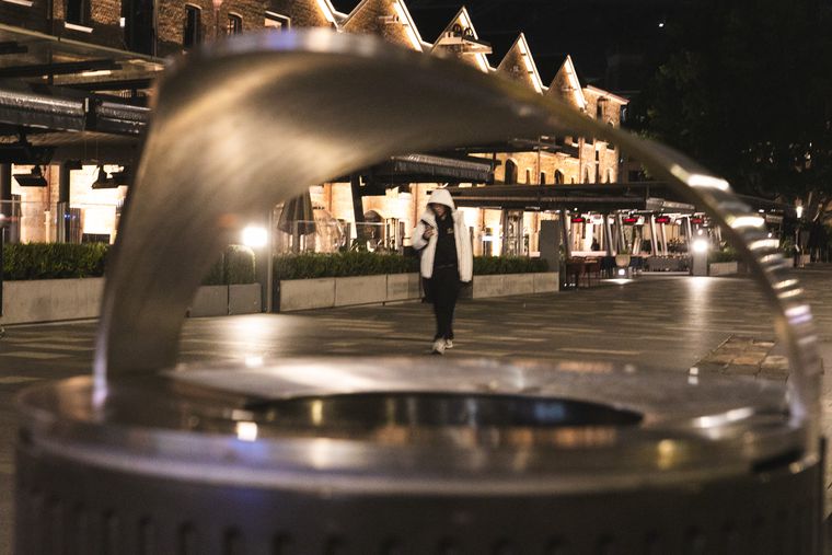 Circular Quay, Sydney | Figure behind bin | 2025
